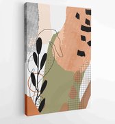 Canvas schilderij - Abstract organic shape Art design for poster, print, cover, wallpaper, Minimal and natural wall art. 3 -    – 1855434589 - 115*75 Vertical