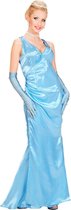 Beroemdheid Satijn Blauw Gala Lady Kostuum Vrouw | Medium | Carnaval kostuum | Verkleedkleding
