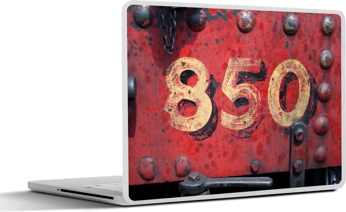 Afbeelding van product SleevesAndCases  Laptop sticker - 11.6 inch - Goud - Rood - Cijfers