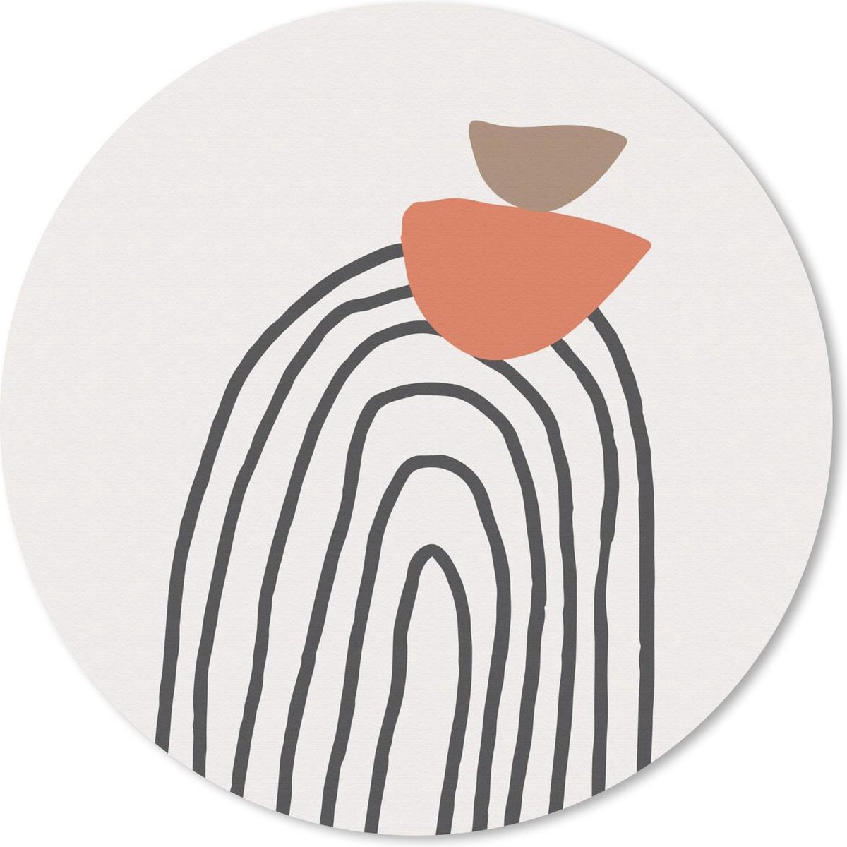 Muismat rond 40x40 cm - Mousepad Zomer - Golf - Boot - Ronde muismatten