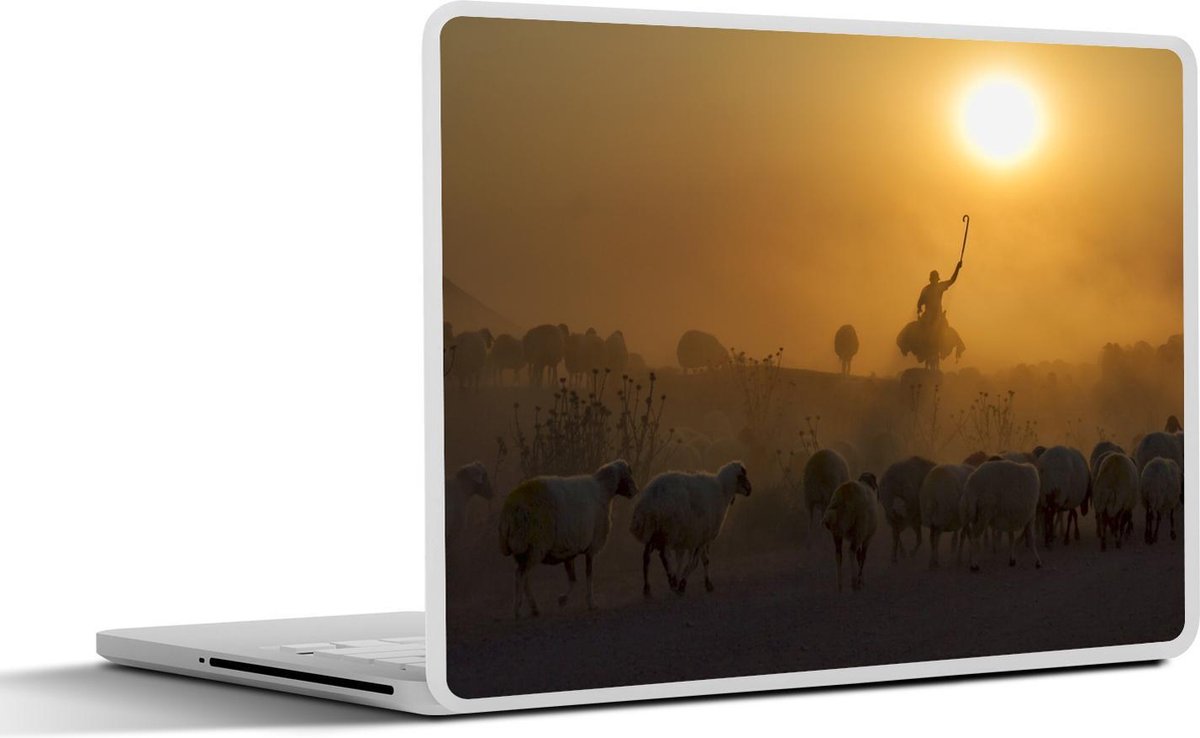 Afbeelding van product SleevesAndCases  Laptop sticker - 17.3 inch - Schaap - Herder - Staf