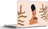 Laptop sticker - 10.1 inch - Zomer - Vrouw - Planten - 25x18cm - Laptopstickers - Laptop skin - Cover