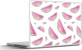 Laptop sticker - 15.6 inch - Watermeloenen - Wit - Pastel - 36x27,5cm - Laptopstickers - Laptop skin - Cover