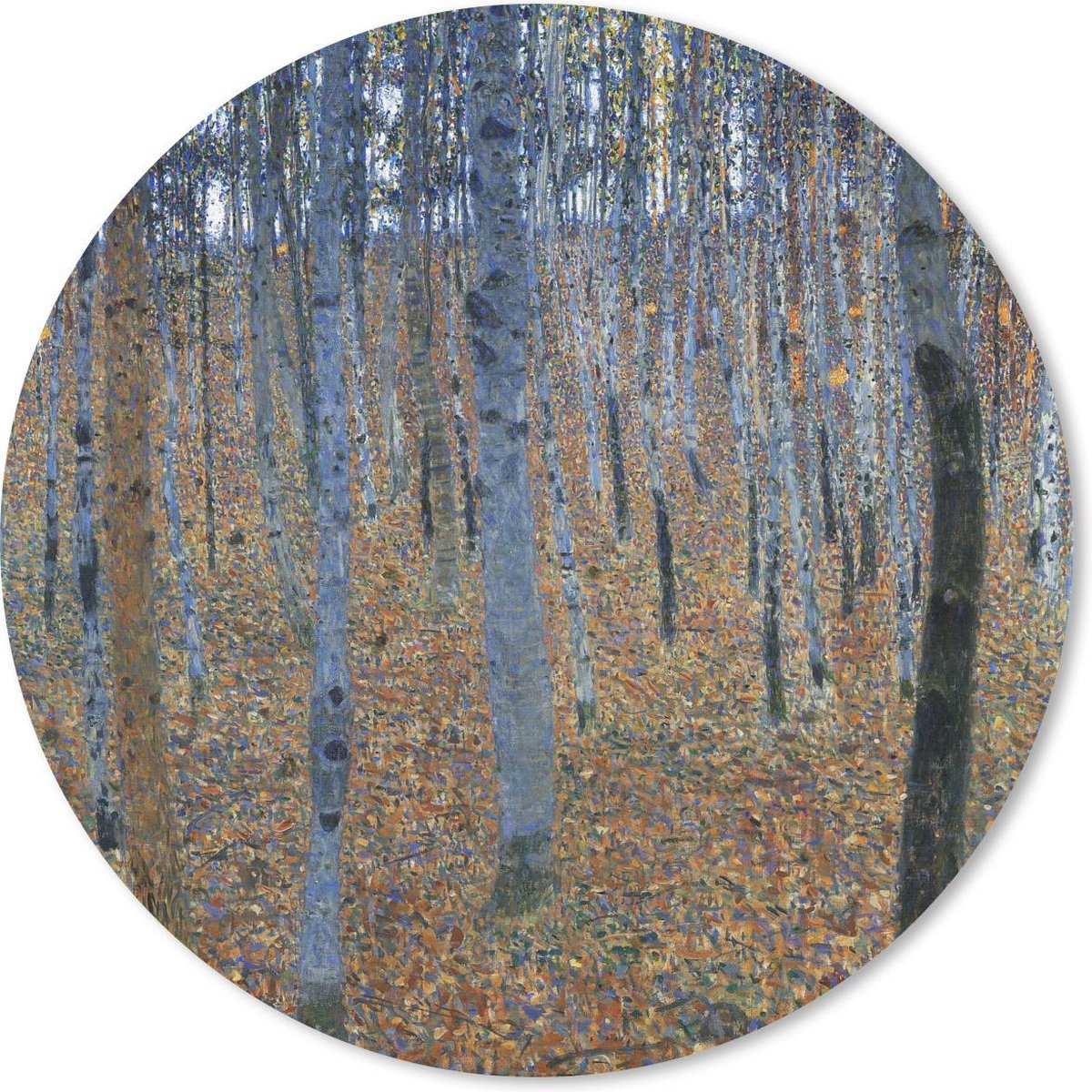 Muismat rond 20x20 cm - Mousepad Las brzozowy - Gustav Klimt - Ronde muismatten