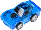 auto transparant jongens 5 x 3 cm blauw