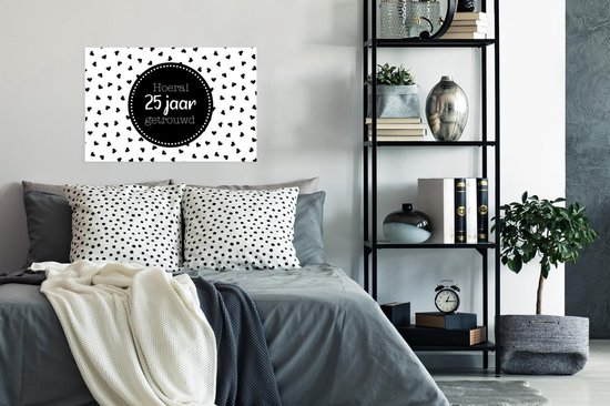 Affiche Mariage - hourra ! Marié 25 ans - Citations - Proverbes - 90x60 cm