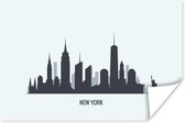 Poster New York - Skyline - Zwart - Wit - 60x40 cm