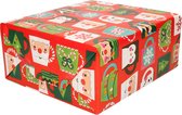 2x rollen kerst inpakpapier/cadeaupapier mokken 200 x 70 cm - Kerstpapier cadeaurollen