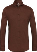 Desoto - Overhemd Strijkvrij Bruin 851 - M - Heren - Slim-fit