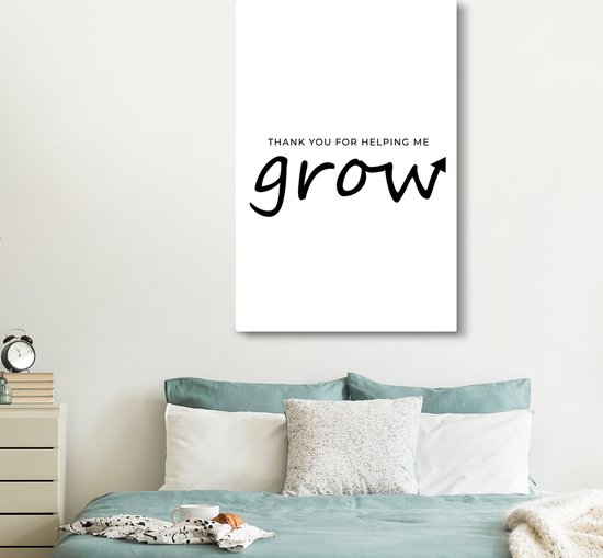 Presentje pour la fête des mères merci de m'avoir aidé à grandir - toile blanche Toile 120x180 cm XXL / Groot format!