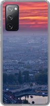 Geschikt voor Samsung Galaxy S20 FE hoesje - Rotterdam - Zonsondergang - Roze - Siliconen Telefoonhoesje