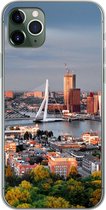 Geschikt voor iPhone 11 Pro Max hoesje - Rotterdam - Skyline - Boom - Siliconen Telefoonhoesje