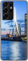 Geschikt voor Samsung Galaxy S21 Ultra hoesje - Rotterdam - Water - Skyline - Siliconen Telefoonhoesje