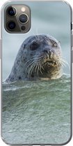 Geschikt voor iPhone 13 Pro Max hoesje - Noordzee - Zeehond - Water - Siliconen Telefoonhoesje