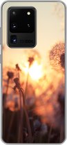 Geschikt voor Samsung Galaxy S20 Ultra hoesje - Paardenbloem - Zonsondergang - Lente - Siliconen Telefoonhoesje