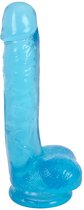 7 Inch Slim Stick with Balls Berry Ice - Blue - Realistic Dildos