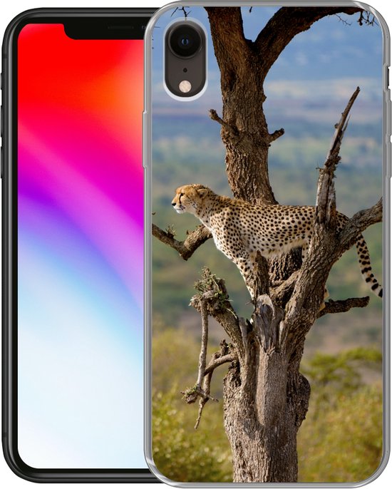 Coque iPhone XR - Léopard - Arbre - Animal - Siliconen