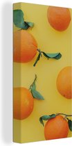 Tableau sur toile Citroen - Orange - Oranje - 40x80 cm - Décoration murale