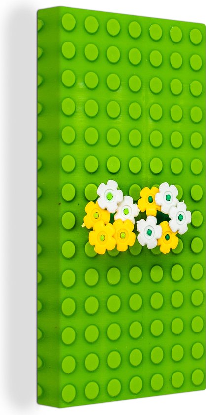Foto: Canvas schilderij 80x160 cm wanddecoratie ondervloer met bloemen muurdecoratie woonkamer slaapkamer decoratie kamer accessoires schilderijen