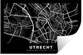 Stickers muraux - Utrecht - Carte - Zwart - 60x40 cm - Feuille adhésive