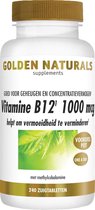 Golden Naturals Vitamine B12 1000 mcg (240 veganistische zuigtabletten)