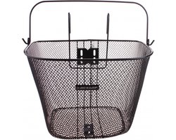 Panier à vélo Dunlop - 22 litres - noir - métal - avec crochets
