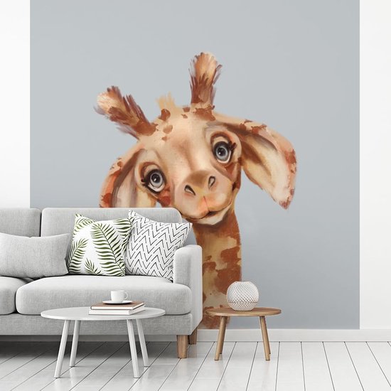 Papier Peint - Papier peint photo Girafe - Jungle - Animal - Largeur 350 cm x Hauteur 350 cm