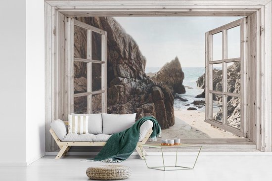 Papier peint - Papier peint photo murale Transparente - Plage - Mer - Largeur 525 cm x hauteur 350 cm
