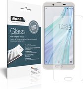 dipos I 2x Pantserfolie helder compatibel met Sharp Aquos Sense2 Beschermfolie 9H screen-protector