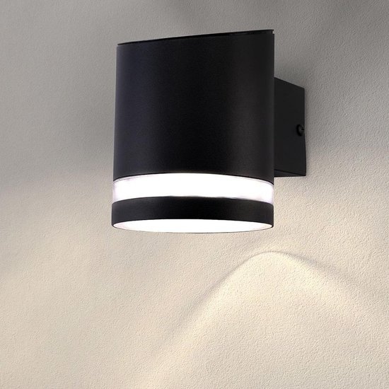 150 Lumens Ledvion Elara Noir Lumière Rechargable Lampe Étanche Applique Murale Solaire 3000K Intérieur & Extérieur 