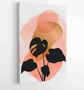 Botanische en gouden abstracte muurkunst vector collectie 3 - Moderne schilderijen – Verticaal – 1880831236 - 80*60 Vertical