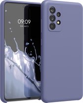 kwmobile telefoonhoesje voor Samsung Galaxy A52 / A52 5G / A52s 5G - Hoesje met siliconen coating - Smartphone case in lavendelgrijs