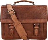 Spikes & Sparrow Laptoptas Bronco Leer - cognac