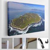 Onlinecanvas - Schilderij - Luchtfoto Robbeneiland Art Horizontaal - Multicolor - 80 X 60 Cm