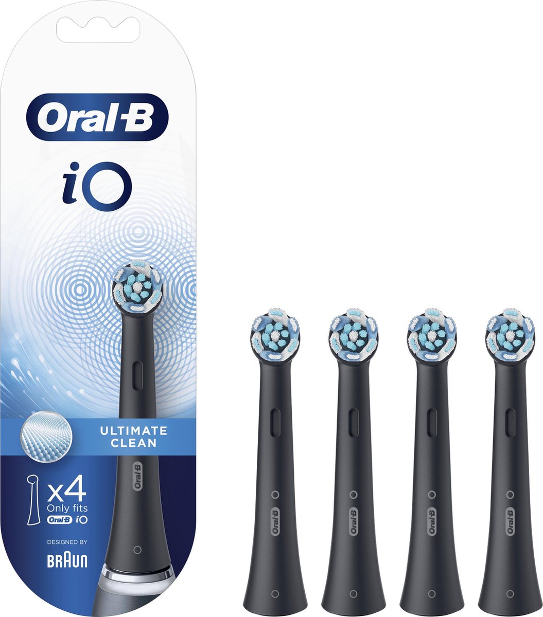 Oral-B iO Ultimate Clean - Opzetborstels - Zwart - 4 Stuks | bol.com