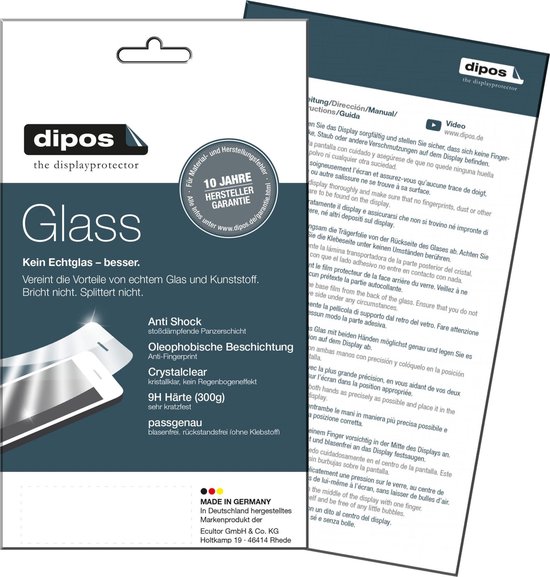 dipos I 2x Pantserfolie helder geschikt voor Amazon Kindle Paperwhite Beschermfolie 9H screen-protector