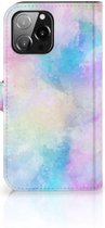 Telefoonhoesje iPhone 13 Pro Max Bookcase Personaliseren Watercolor Light