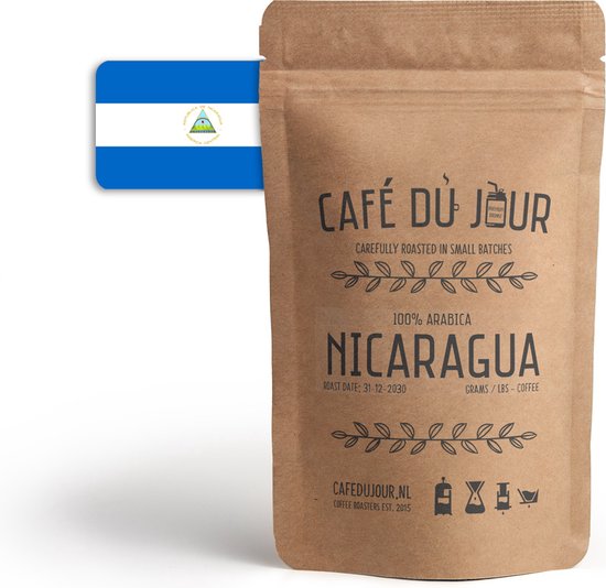 Café du Jour 100% arabica Nicaragua 500 gram vers gebrande koffiebonen