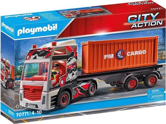 Playmobil City Action: Truck Met Aanhanger Oranje/rood 60-delig | bol.com