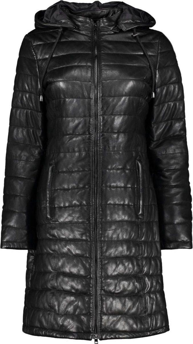 Donders Jas Leather Jacket 57441 Black 999 Dames Maat - 38