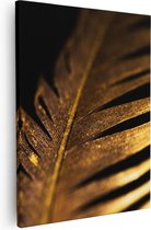 Artaza - Canvas Schilderij - Gouden Veer  - 40x50 - Foto Op Canvas - Canvas Print
