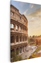 Artaza Canvas Schilderij Colosseum bij Zonsondergang in Italïe - 20x30 - Klein - Foto Op Canvas - Canvas Print