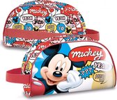 toilettas Mickey Mouse 1,5 liter polyester/PVC rood