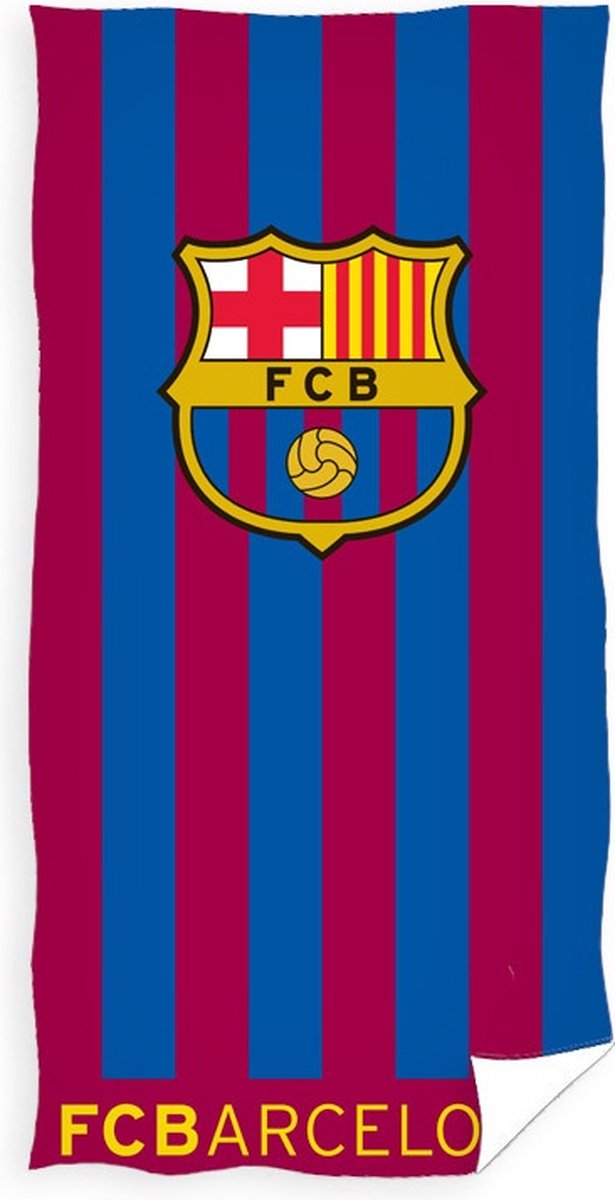 FC Barcelona - Serviette de plage - Serviette - 70x140cm - Logo Stripes |  bol.com