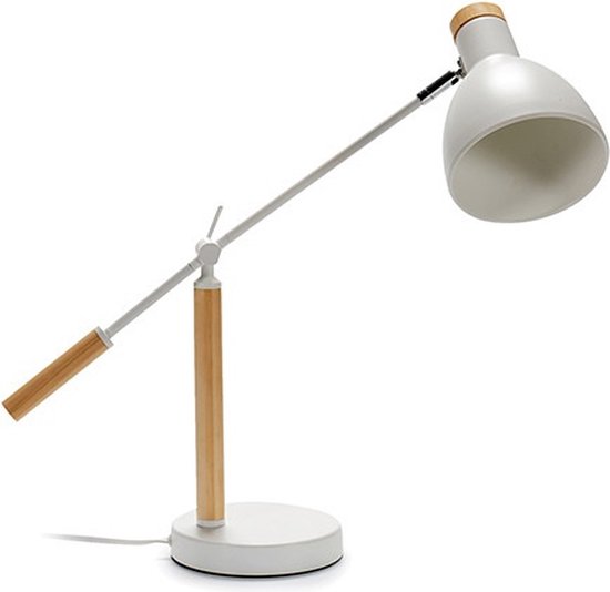 Kiwi geleidelijk Nieuwsgierigheid Flexo/bureaulamp Wit Hout Metaal (15 x 52 x 59 cm) | bol.com