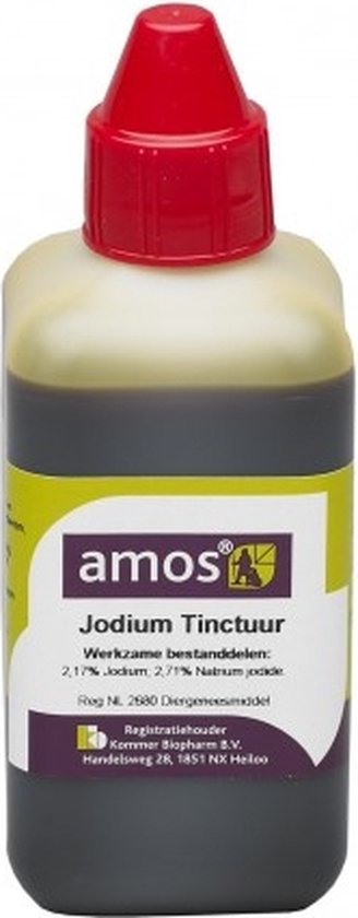 hoofdpijn laat staan afgunst Amos Jodium Tinctuur - 1 Liter - Ontsmetting van huid en oppervlakkige  wonden bij dieren | bol.com