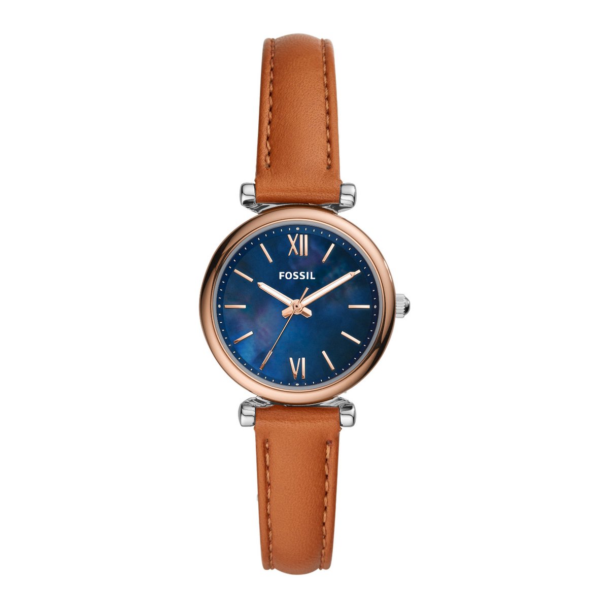Fossil Carlie Mini Horloge ES4701 Dameshorloge 28 mm - Bruin