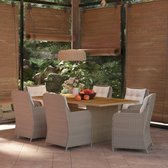 Decoways - 7-delige Tuinset poly rattan bruin