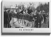 Walljar - FC Utrecht supporters '82 III - Muurdecoratie - Canvas schilderij
