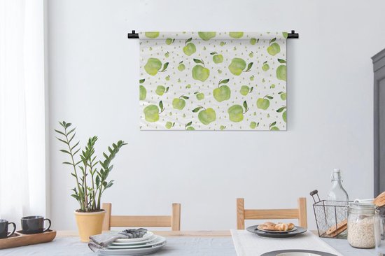 Tapisserie - Tapisserie - Pommes - Vert - Motifs - 90x60 cm - Tapisserie